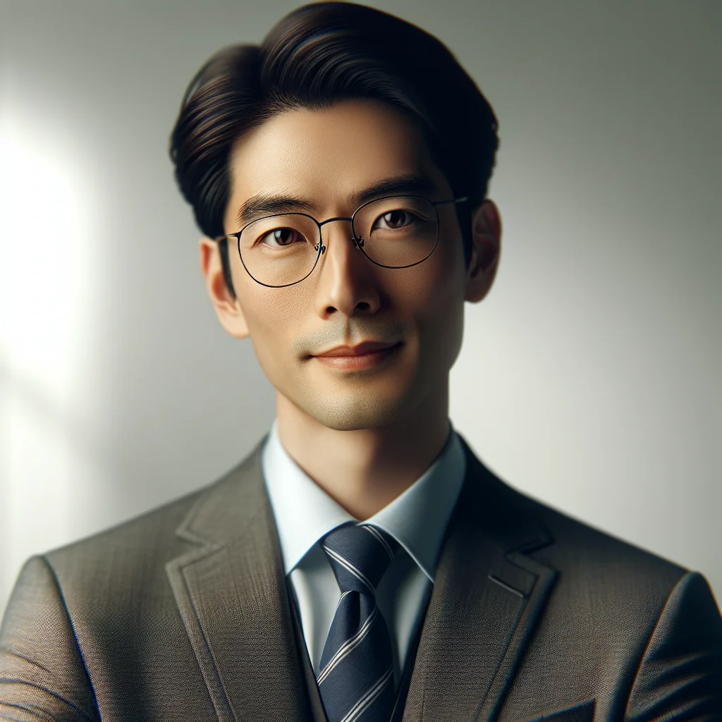 portrait, smiling man with glasses, professional, studio photo